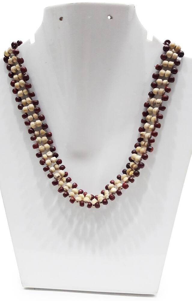 Tulsi Neck Beads -- Fancy Choker with Red Border