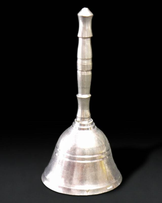 White Metal Aroti Bell, 3\" inch