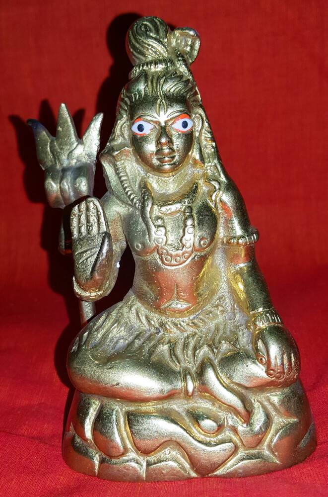 Lord Shiva Brass Deity (4.5\" high)