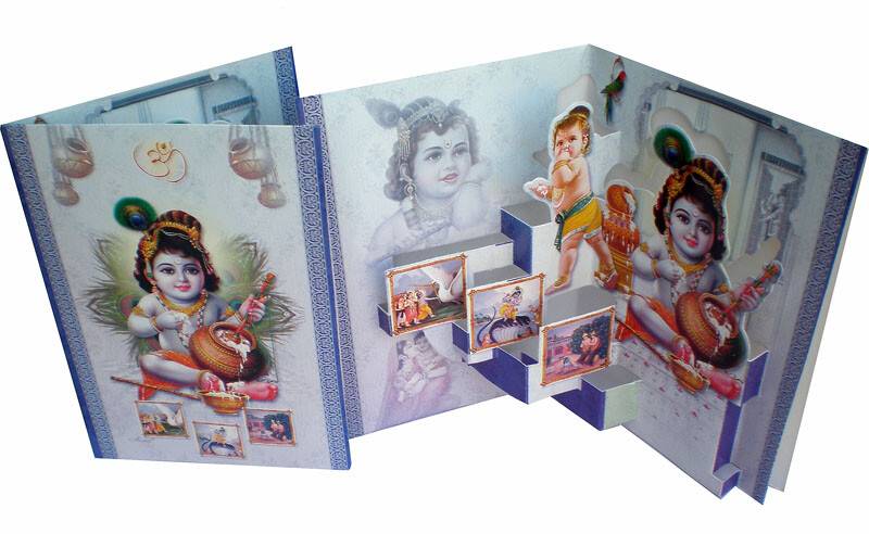 Krishna Holding a Butter Pot Pop-Up Greeting Card
